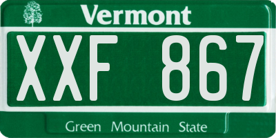VT license plate XXF867