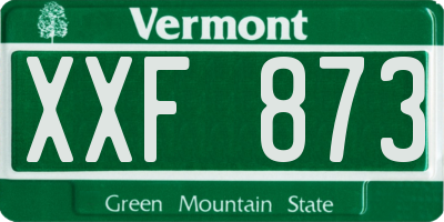 VT license plate XXF873