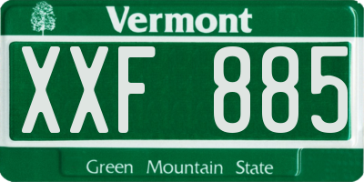 VT license plate XXF885