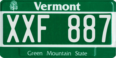 VT license plate XXF887