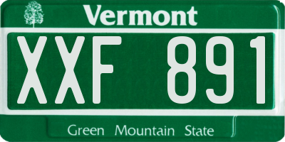 VT license plate XXF891