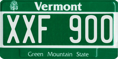 VT license plate XXF900