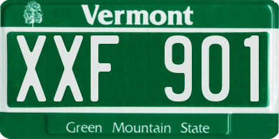 VT license plate XXF901