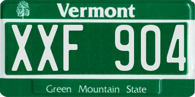 VT license plate XXF904