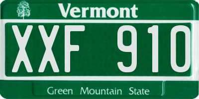 VT license plate XXF910