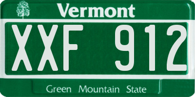 VT license plate XXF912