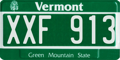 VT license plate XXF913