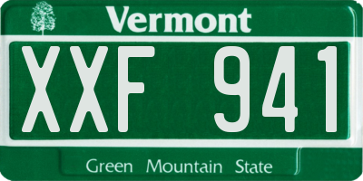VT license plate XXF941