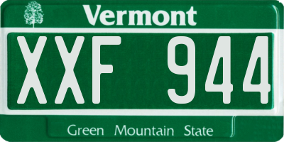 VT license plate XXF944