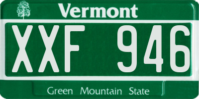 VT license plate XXF946