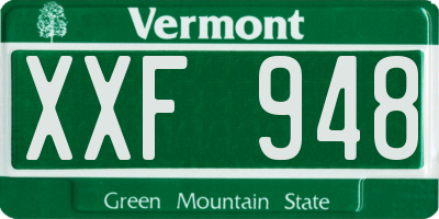 VT license plate XXF948