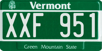 VT license plate XXF951