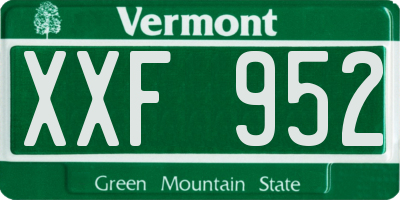 VT license plate XXF952