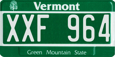 VT license plate XXF964