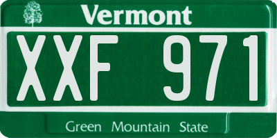 VT license plate XXF971