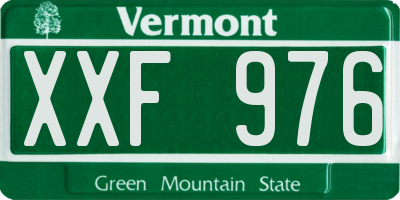 VT license plate XXF976