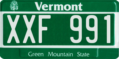 VT license plate XXF991