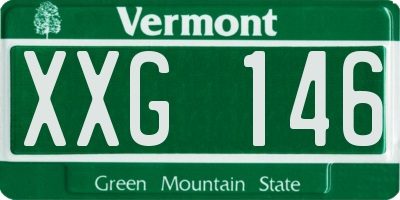 VT license plate XXG146