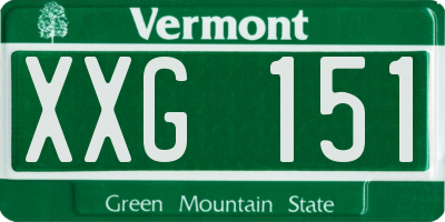 VT license plate XXG151