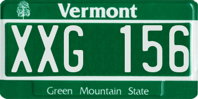 VT license plate XXG156