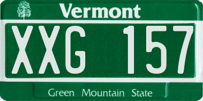 VT license plate XXG157