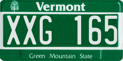 VT license plate XXG165