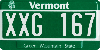 VT license plate XXG167