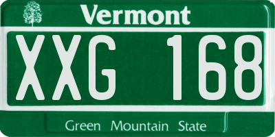 VT license plate XXG168