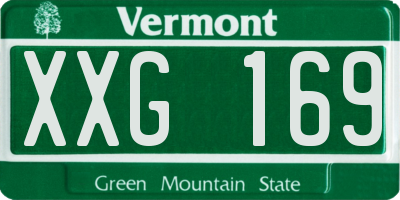 VT license plate XXG169