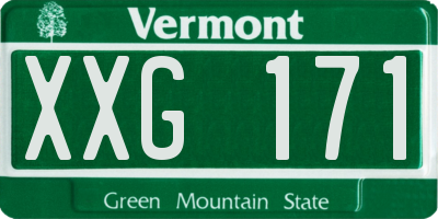 VT license plate XXG171