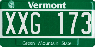 VT license plate XXG173