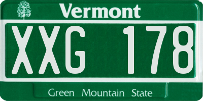 VT license plate XXG178