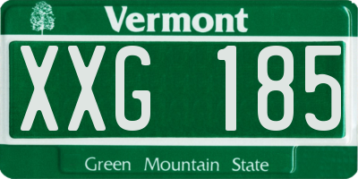 VT license plate XXG185