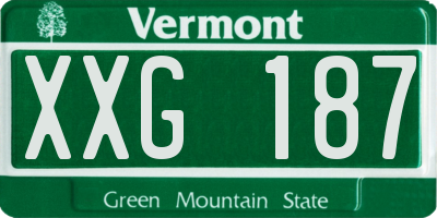 VT license plate XXG187