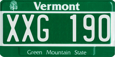 VT license plate XXG190