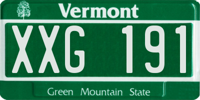 VT license plate XXG191