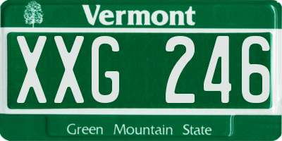 VT license plate XXG246