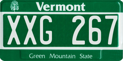 VT license plate XXG267