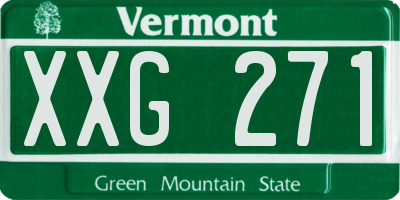 VT license plate XXG271