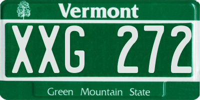 VT license plate XXG272