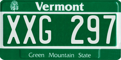 VT license plate XXG297