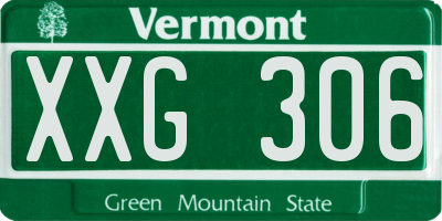 VT license plate XXG306