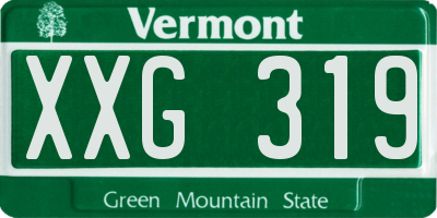 VT license plate XXG319