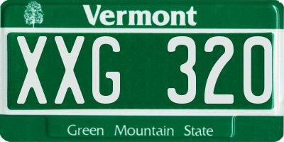VT license plate XXG320