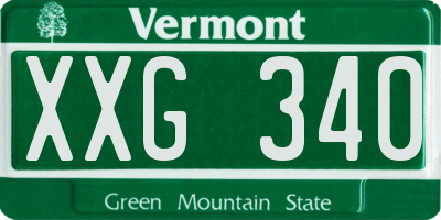 VT license plate XXG340