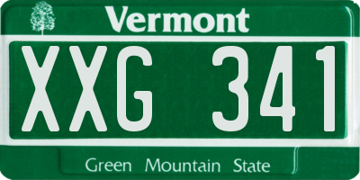 VT license plate XXG341