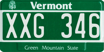 VT license plate XXG346
