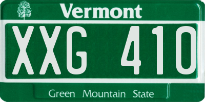 VT license plate XXG410