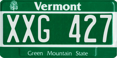 VT license plate XXG427
