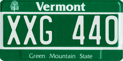 VT license plate XXG440